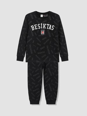 Lc Waikiki Yeni Sezon Siyah Beşiktaş Baskılı Erkek Çocuk Pijama Takım