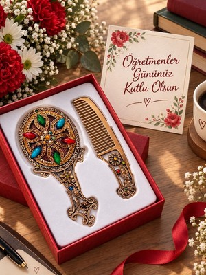 Mınamor Öğretmenler Gününe Özel Ayna Tarak Seti