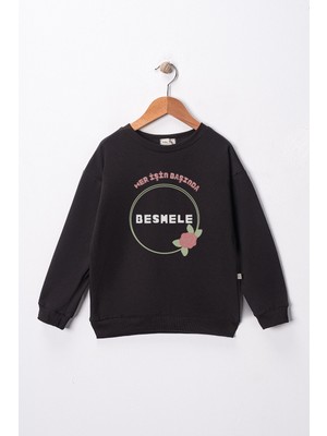 Dekim Moda Kız Çocuk "besmele"  Baskılı Pamuklu Sweat