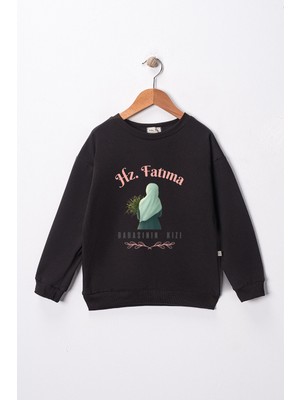 Dekim Moda Kız Çocuk "hz Fatıma"  Baskılı Pamuklu Sweat