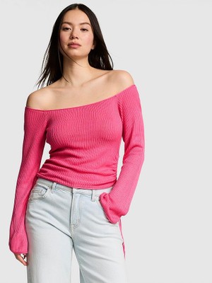 Victoria's Secret Side-Ruched Off-The-Shoulder Sweater