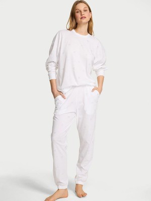Victoria's Secret 100% Cotton Shimmer Long Pajama Set