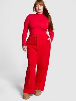 Victoria's Secret Ivy Wide-Leg Fleece Sweatpants