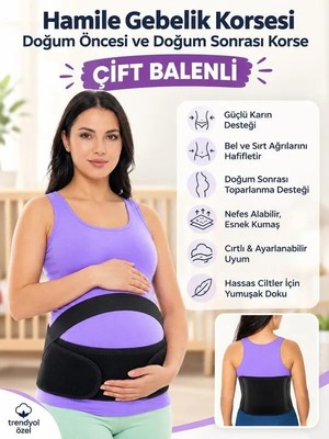 Ankaflex Hamile Korsesi Bel Destekli Korse Doğum Öncesi Destek Korsesi Ayarlanabilir Beden Doğum Gebelik Korsesi