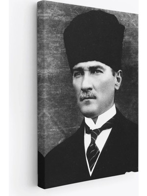 Cepahir Atatürk Portre Tablosu Mustafa Kemal Atatürk Dikdörtgen Dekoratif Kanvas Tablo-Cj-60