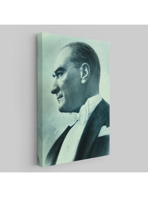 Cepahir Atatürk Portre Tablosu Mustafa Kemal Atatürk Dikdörtgen Dekoratif Kanvas Tablo-Cn-63