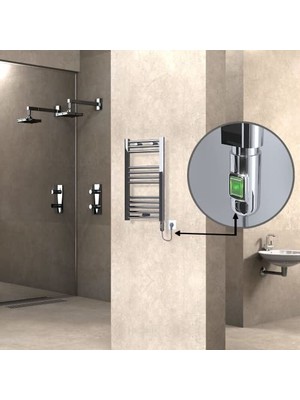 Haiti Elektrikli Havlupan 400X700 Düz Krom (On/off Düğmeli) 200 W
