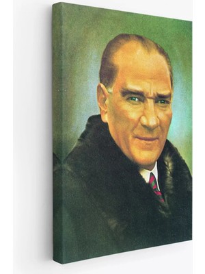 Cepahir Atatürk Portre Tablosu Mustafa Kemal Atatürk Dikdörtgen Dekoratif Kanvas Tablo-Cş-70