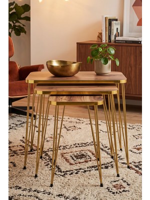 Bezos Professional Gold Tel Zigon Ceviz 3'lü