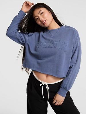 Victoria's Secret Campus Curved-Hem Crew-Neck Sweatshirt