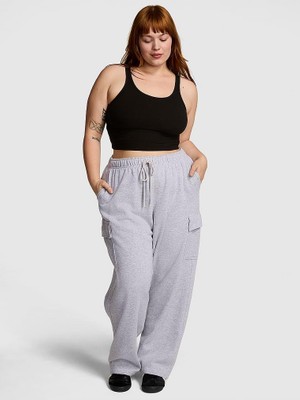 Victoria's Secret Ivy Fleece Straight-Leg Cargo Sweatpants