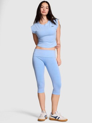 Victoria's Secret All-Day Cotton Foldover Capri Leggings