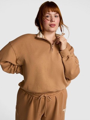 Victoria's Secret Ivy Fleece Half-Zip Sweatshirt