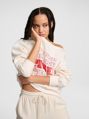 Victoria's Secret Campus Off-The-Shoulder Sweatshirt