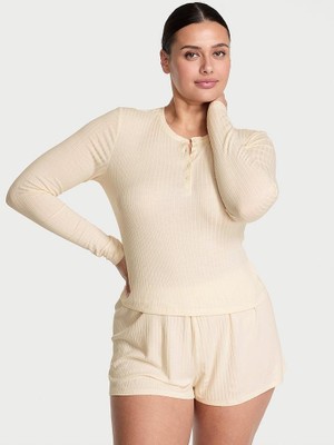 Victoria's Secret Textured Modal Long-Sleeve Short Pajama Set