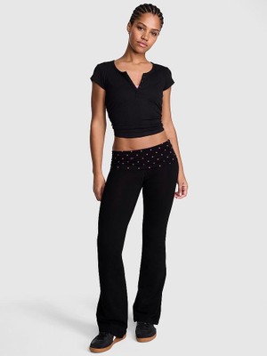 Victoria's Secret All-Day Foldover Waist Flare Leggings