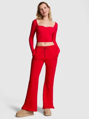 Victoria's Secret Ivy Fleece Split-Hem Flare Sweatpants