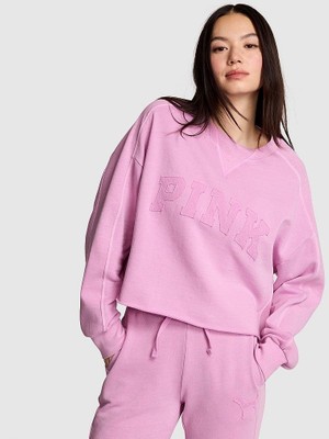 Victoria's Secret Campus Curved-Hem Crew-Neck Sweatshirt