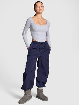 Victoria's Secret Parachute Satin Cargo Pants