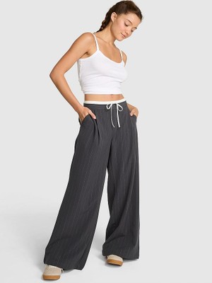Victoria's Secret Relaxed Fit Striped Low-Rise Pants