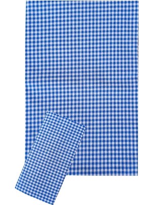 Mira Home Zefir Desen Sofra Bezi Masa Örtüsü 170 x 170 cm Mavi