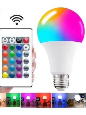 Givoria Ayarlanabilir Parlaklık Rgb LED Ampul Beyaz Lamba ve Renkli Ampul GLX94FMH