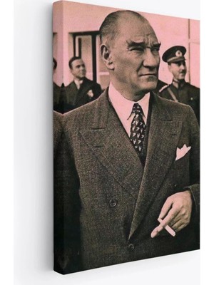 Cepahir Atatürk Portre Tablosu Mustafa Kemal Atatürk Dikdörtgen Dekoratif Kanvas TABLO-FH-132