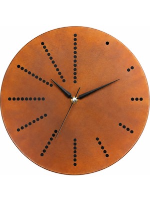 Copper Empire Saf Bakır Duvar Saati Sabah Güneşinin ilk ışıkları 30 cm çap 1 mm kalınlık