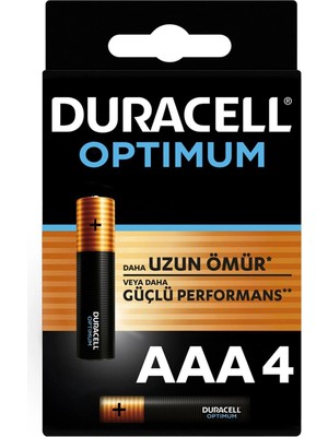 Zenviaa Mey Ithalat® Duracell Optimum Alkalin Pil Aaa 4'' Lü Paket ZNV20296545
