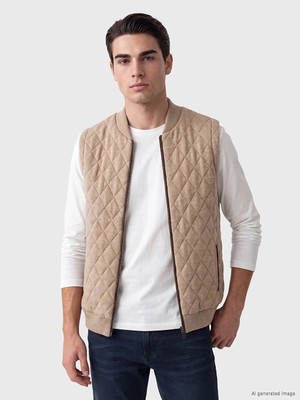 Lc Waikiki Yeni Sezon Bej Regular Fit Kolej Yaka Erkek Triko Yelek
