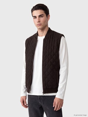 Lc Waikiki Yeni Sezon Kahverengi Regular Fit Kolej Yaka Erkek Triko Yelek