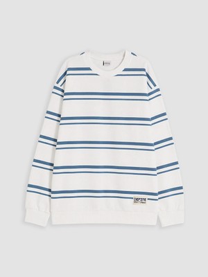 Lc Waikiki Yeni Sezon Indigo Bisiklet Yaka Erkek Çocuk Sweatshirt