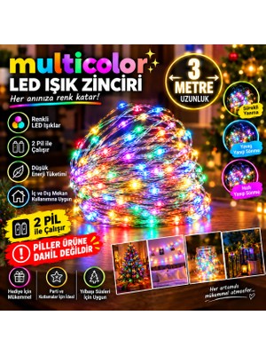 MixmioLife Peri LED 3 Metre 3 Kademeli Fonksiyonlu Pilli