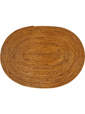 Oval Hasır Amerikan Servis ve Duvar Dekoru 40X30 cm