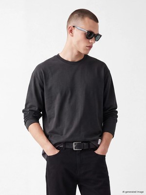 Lc Waikiki Yeni Sezon Antrasit Bisiklet Yaka Erkek Sweatshirt