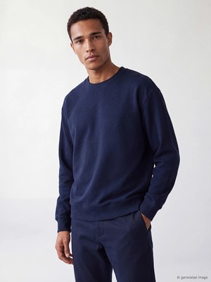 Lc Waikiki Yeni Sezon Lacivert Bisiklet Yaka Erkek Sweatshirt