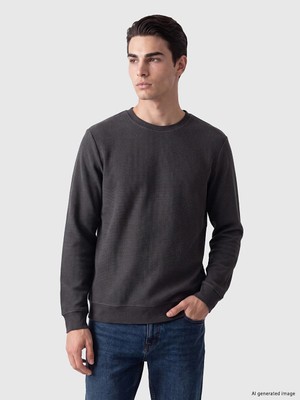Lc Waikiki Yeni Sezon Antrasit Bisiklet Yaka Erkek Sweatshirt