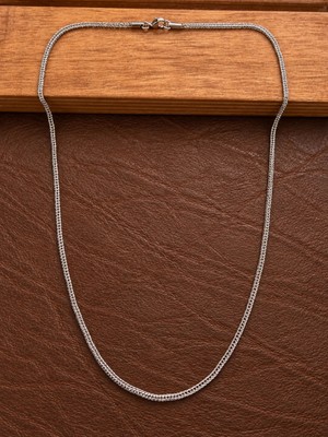 Aida Jewelss Paslanmaz Kararmaz 2 mm Geçme Yılan Çelik Kolye Çelik Zincir