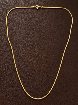 Aida Jewelss Altın Modeli Yılan Çelik Kolye Altın Çelik Zincir 1,75 mm