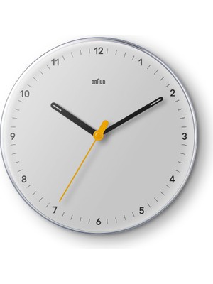 Merfi Store Klasik Analog Duvar Saati Sessiz Kuvars Mekanizması, Iyi Okunabilir, 23 cm Çap Beyaz, Model BC26W