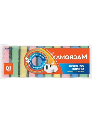 Esranın Dünyası 10'lu Mega Bulaşık Süngeri Paketi, Rengarenk ve Ekonomik