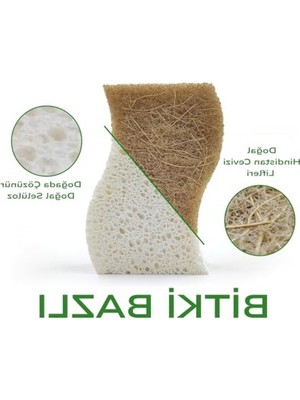 Esranın Dünyası Hindistan Cevizi Lifi ve Selüloz Bulaşık Süngeri - Doğada Bozunur 6'lı Paket