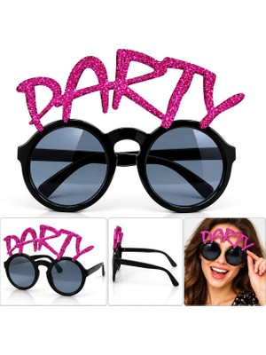 Colezium Fuşya Simli Party Yazılı Parti Gözlüğü