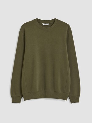 Lc Waikiki Yeni Sezon Haki Bisiklet Yaka Erkek Sweatshirt