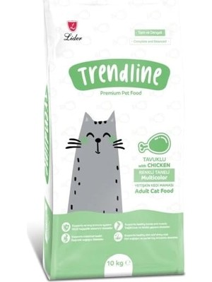 Trendline Renkli Taneli Yetişkin Kedi Maması 1 kg
