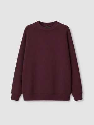 Lc Waikiki Yeni Sezon Mürdüm Oversize Kadın Kalın Sweatshirt Tunik