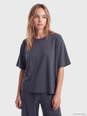 Lc Waikiki Yeni Sezon Antrasit Bisiklet Yaka Kadın Pijama Takımı