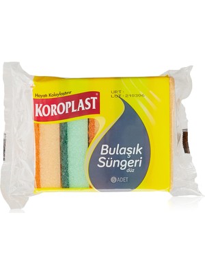 Esranın Dünyası Koroplast Çift Taraflı Düz Bulaşık Süngeri 5'li, Çizik & Iz Bırakmaz, Yağ ve Leke Giderici Pratik Temizlik Süngeri, Tava, Tencere, Tabak, Bardak, Çatal, Bıçak, Ocak, Tezgah, Cam & Seramik Yüzeyler