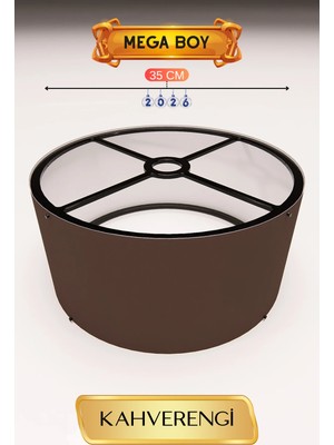 Hace Bazaar Kahverengi Lambader Başlığı 35 cm Mega Boy -Hcb