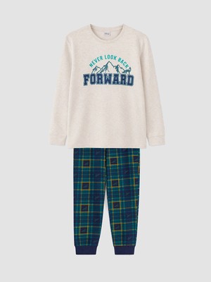 Lc Waikiki Yeni Sezon Ekru Bisiklet Yaka Erkek Çocuk Pijama Takım